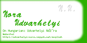 nora udvarhelyi business card